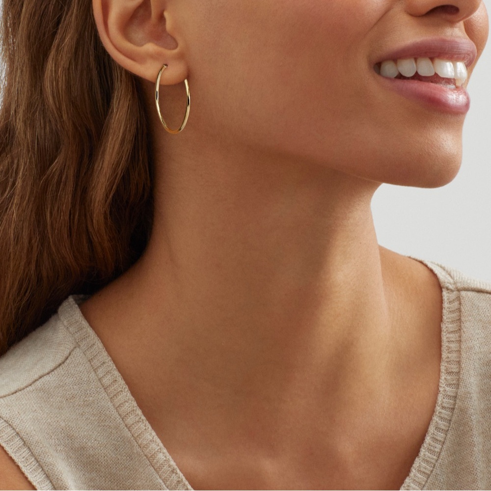 Silpada Gold Hoop Earrings - Picture 2 of 3